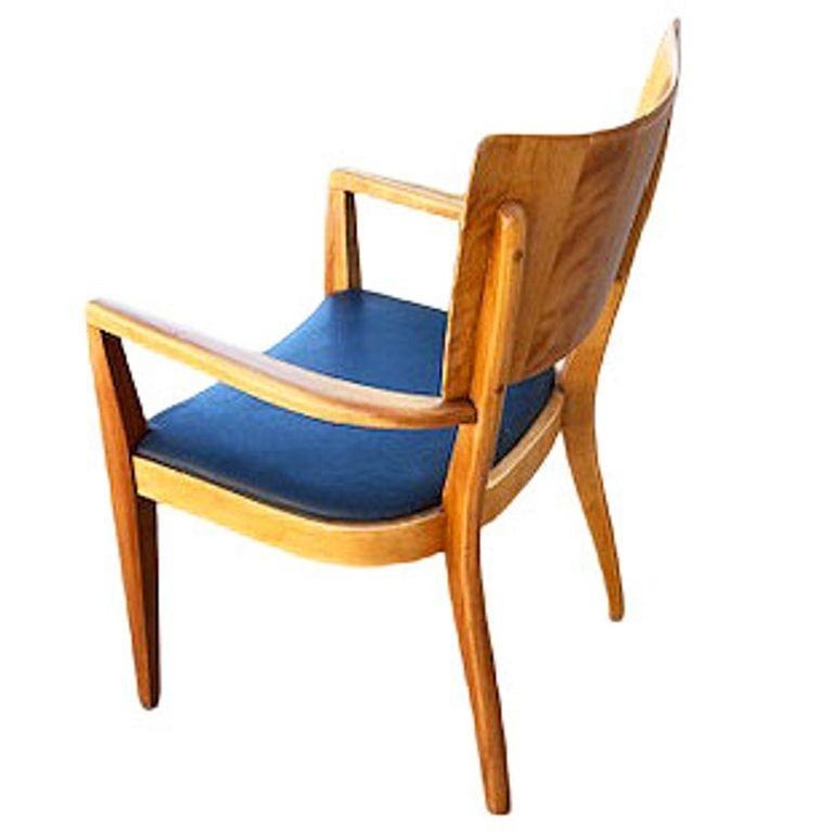 Restored Mid-century "Stingray" Birch Armchair Dining Chair by Heywood Wakefield