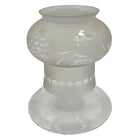 Victorian Two-Tone Frosted Wheel Cut Glass Oil Lamp Fluted Hurricane Shade
