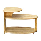 MCM C3753 3-Tier Blonde Surfboard End Table Pair by Heywood Wakefield, 1941