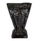 1985 Art Deco Black Pottery Vase Nude Figurine Sculpture Vase by Pelzman Design