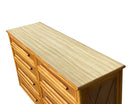 Restored Mid-century Rattan & Wicker Dresser by Mengel Furniture