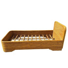 Restored Art Deco 15-Strand Stacked Rattan Bed TWIN Bed Frame Headboard, 2 Avail