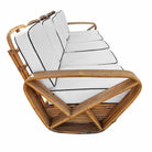 Restored Paul T Frankl Style Rattan 5-Strand Square Pretzel 5-Seat Sectional