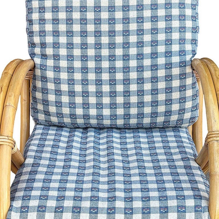 Restored Mid-century Double Strand Full Round Rattan Lounge Chair