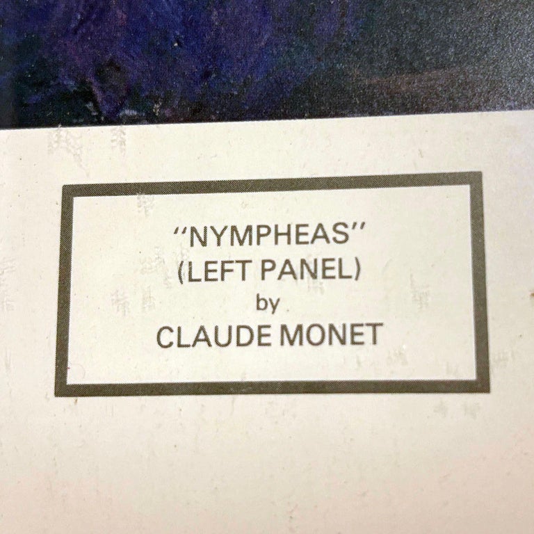 1979 Carnegie Institute "Nympheas" Lithograph Poster By Claude Monet Framed