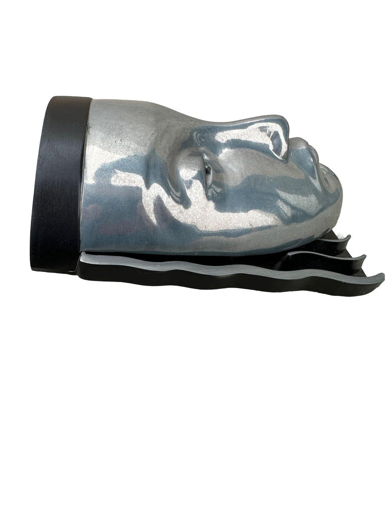 Art Deco Style Female Face Mask Wall Sconce