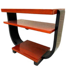 Two-Tone Geometric Art Deco Side Table by Gilbert Rohde for Brown Saltman
