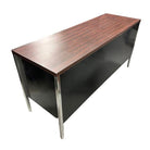 Modern Black & Chrome Metal Tanker Credenza by Steelcase
