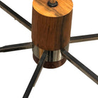 Italian Sputnik Chandelier in Rosewood Chrome with Glass Shades