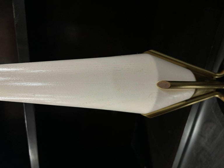 Mid Century Googie Table Lamp W/ Spun Fiberglass Shade