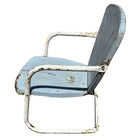 Mid-century Steel Flat Iron Springer Patio Outdoor Lounge Chair, Pair