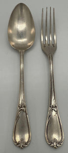 19th Century French L'Alfénide Christofle/Charles Halphen Flatware with Ladle