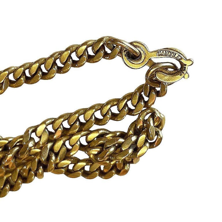 18k Gold Plate Pendant Fairchild Serpent Pencil w/ Curb Link Chain Necklace