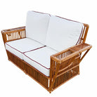 Deco Style "Presidents" Stick Reed Rattan Nantucket Sofa/Lounge Living Room Set