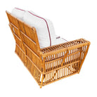 Art Deco Style "Presidents" Stick Reed Rattan 2-Seat Settee Sofa