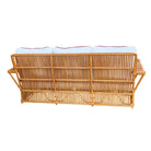 Restored Art Deco Presidents Nantucket Stick Reed Rattan Nantucket 3-Seat Sofa