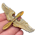 WWII USA Air Corps Force Sterling Silver Brooch Pin Badge by Meyer
