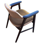 Mid-Century Dark Oak Accent Armchairs w/ Beige Seat By Paoli Furniture, Set of 3