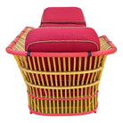 Restored Stick Reed Rattan "President" Chaise Lounge