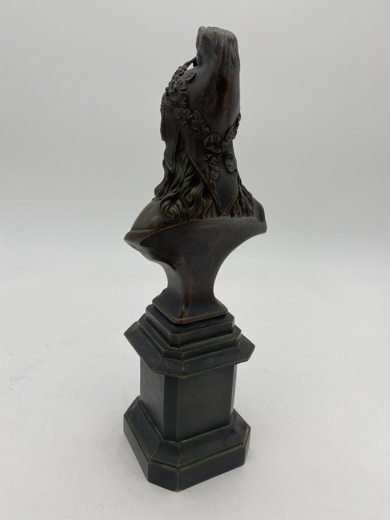 Late Victorian "1870" Semi-Nude Bronze Female Bust
