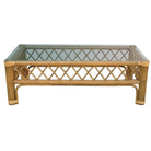 Art Deco "President" Stick Reed Rattan Coffee & Side Table set
