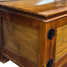 Oriental James Mont Style Koa & Stick Rattan TV Console