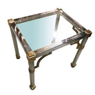Hollywood Regency Chrome & Brass Maison Jensen Style Nesting Tables