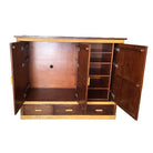 Rare Restored Bespoke Rattan & Mahogany Armoire