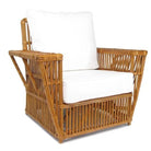 Presidents Stick Reed Rattan Nantucket Lounge Armchair and Ottoman Set
