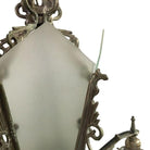 Art Deco Slat Glass Hanging Light Chandelier With Geometric Details