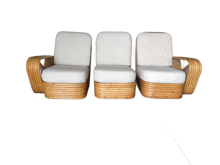 Restored Paul Frankl Style Six-Strand Square Pretzel Sectional Sofa