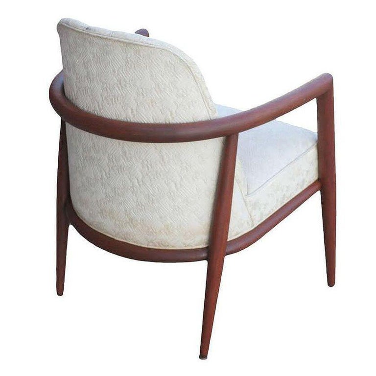 Mid-century Sculpted Teak Occasional Chair by T.H. Robsjohn-Gibbings Widdicomb