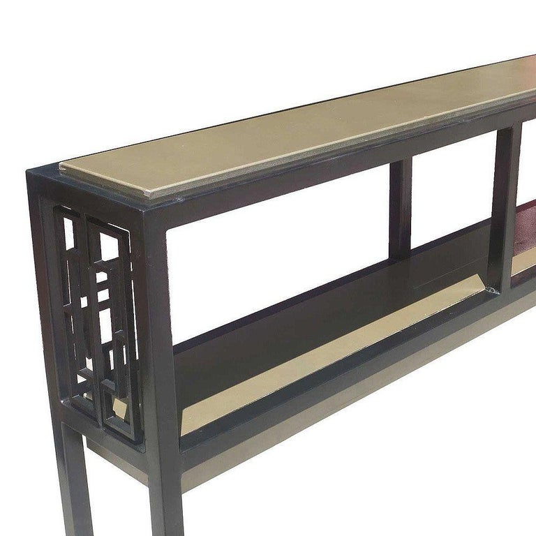 Black and Gold "Prairie" Style Console Table