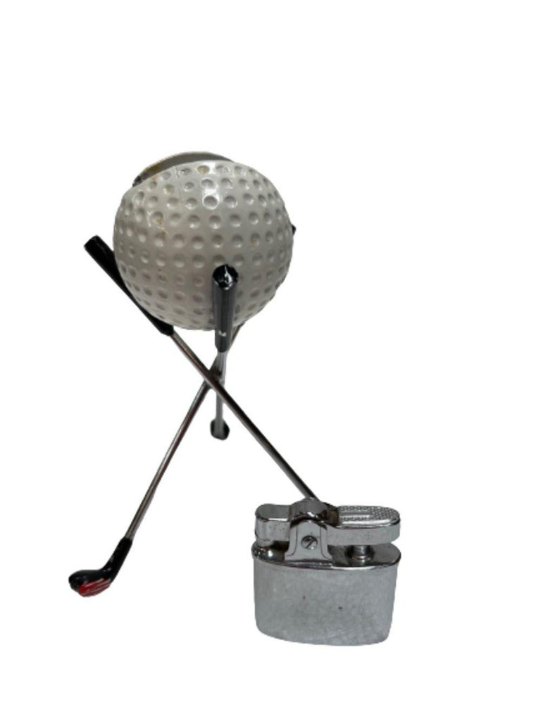 Mid Century Modern Novelty Pro Golf Ball Table Desk Lighter