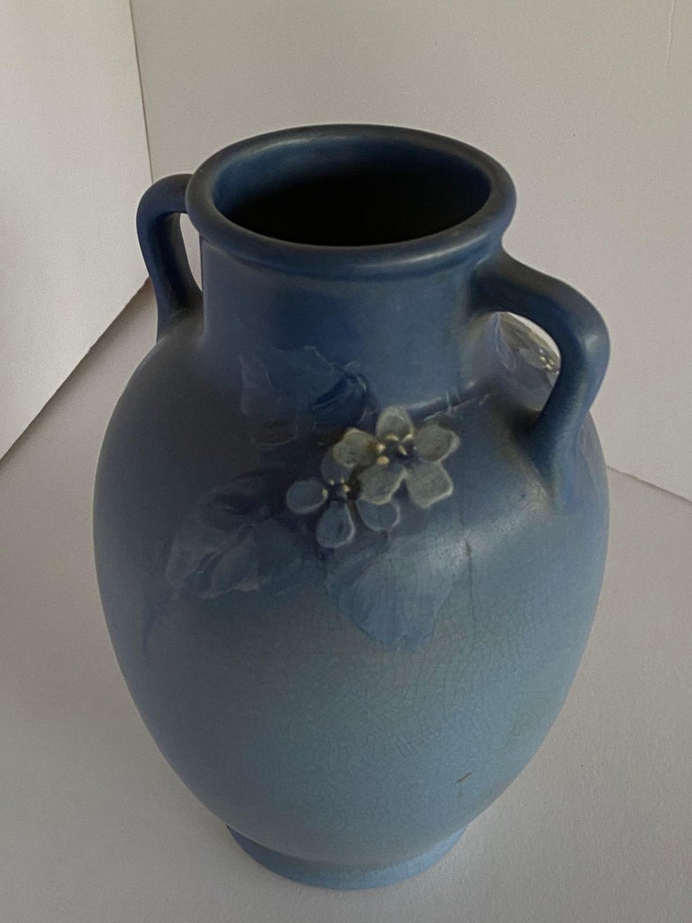 Antique Arts & Crafts Hand-Painted Art Pottery Vase by Weller Pottery