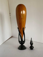 Sculpted Ebony and Chakte Kok Wood "Hollow Vessel" #14 by Don Comer Lacma
