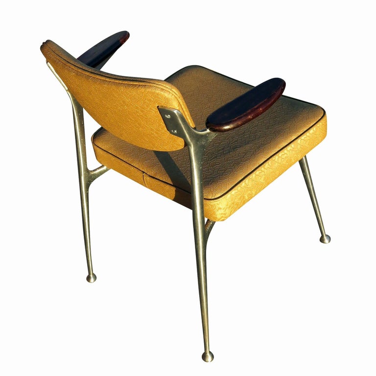 Aluminum Gazelle Armchairs by Shelby Williams, Set of Four