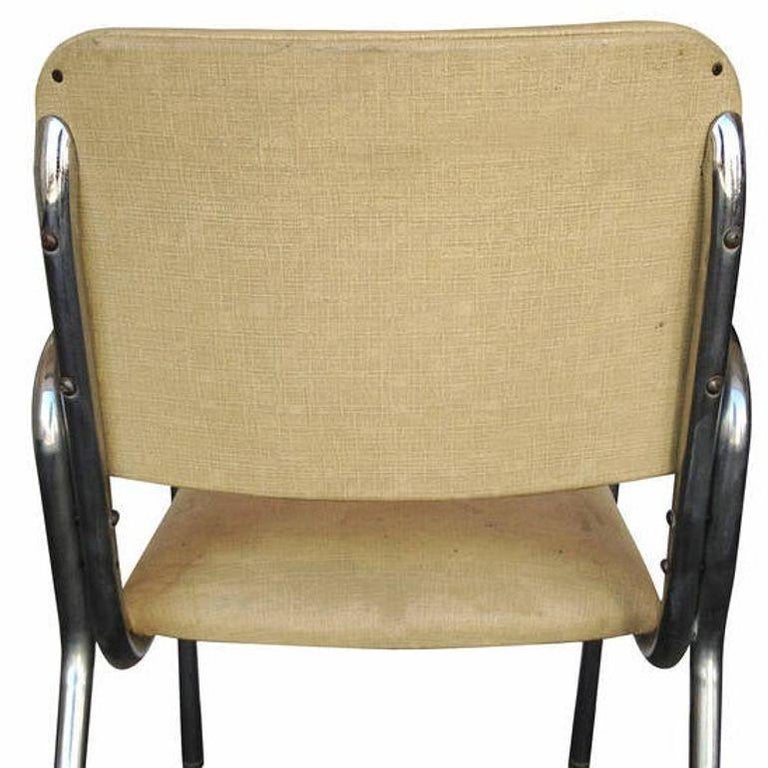 Chrome Round Tubular Armchair by Royal Metal