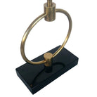 Mid-century Gilbert Rohde Style Brass Ring Table Lamp, Pair