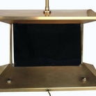 Mid-Century Brass Aquarium Light Up Lamp w/ Shade
