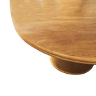 Bentwood Rattan and Oak Round Pedestal Dining Table
