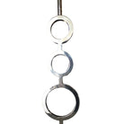 Chrome Drum Chandelier with Frosted Glass Shade