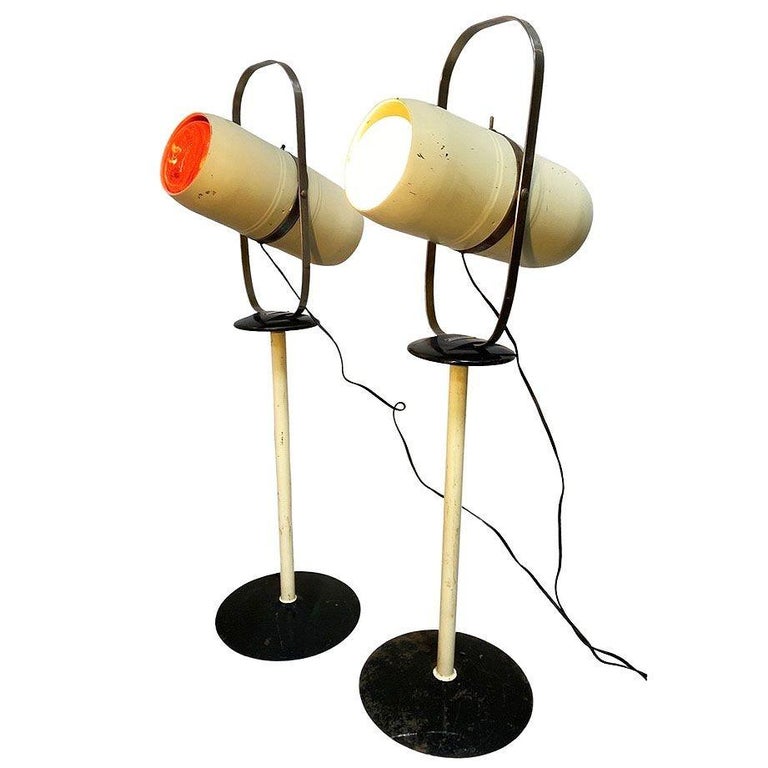 Pair of 1940's Westinghouse Mid-Century Self Tanning Lamp