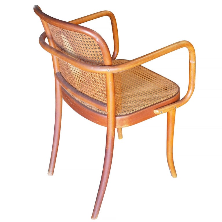 Josef Hoffmann for Stendig Bentwood Cane Dining Chairs, Set of Six