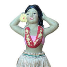 Post War Ceramic "Aloha" Hawaiian Dancing Hula Girl w/ Lei & Grass Skirt