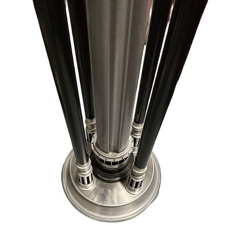 Large 6-Foot Art Deco Revival Machine Age Torchiere Floor Lamp