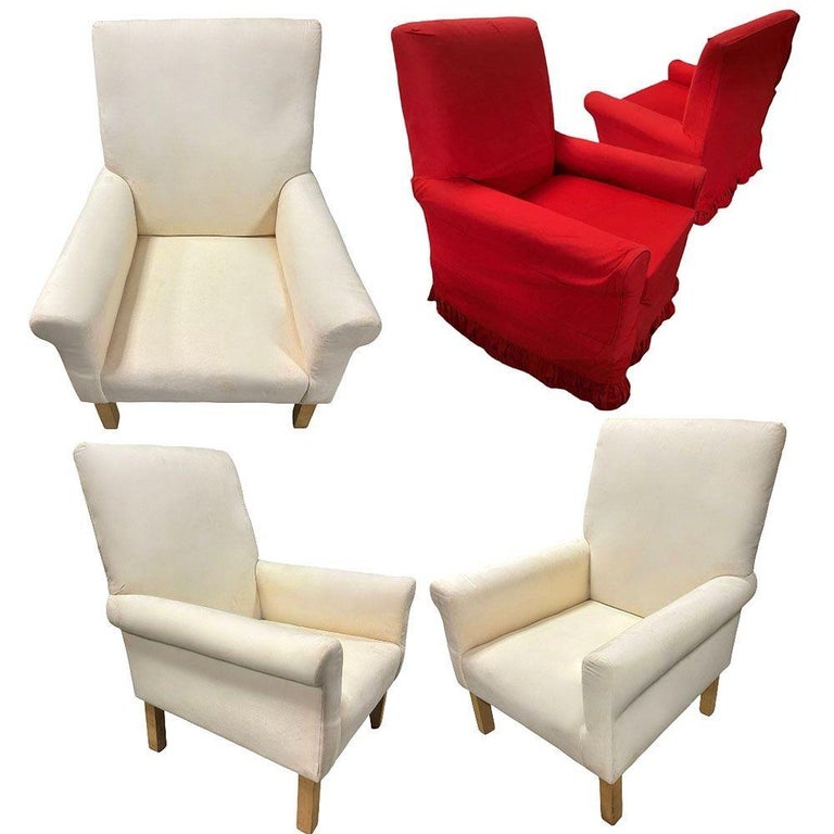 White Muslim Cloth Club Chair W/ Red Cover from Red Corner Movie 1997