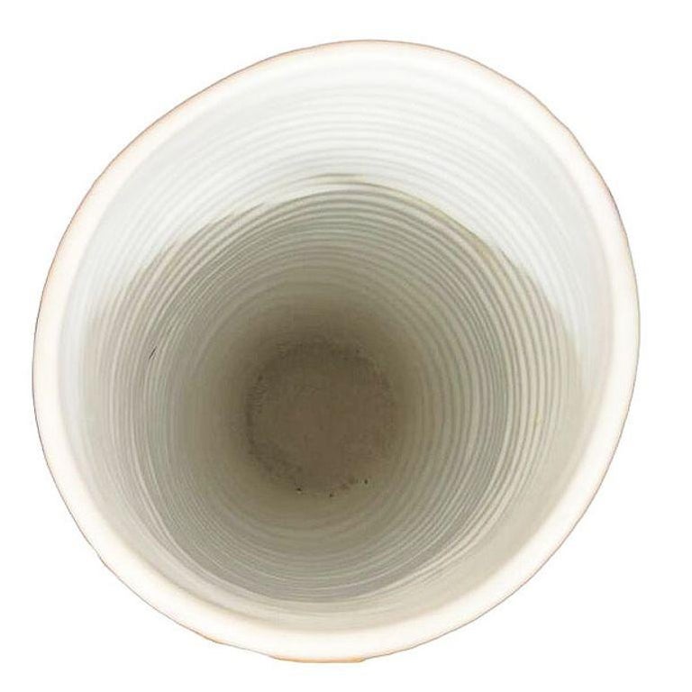 Ribbed Textured Coiled "Coco" Ceramic Vase w/ Matte Finish by Bahari