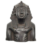 Hand Carved Ebony Wood King Tut Tutankhamen Pharaoh Bust Book Ends Signed 1974