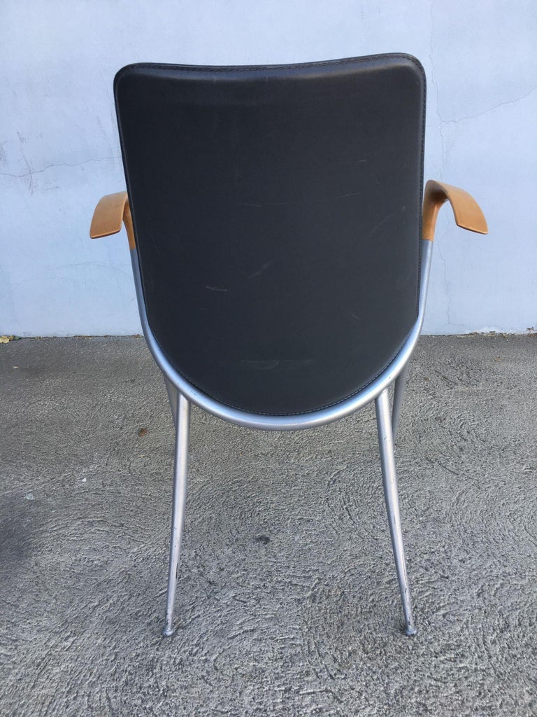 1980's Paul Tuttle Style Post Modernist Dining Chair Set of four